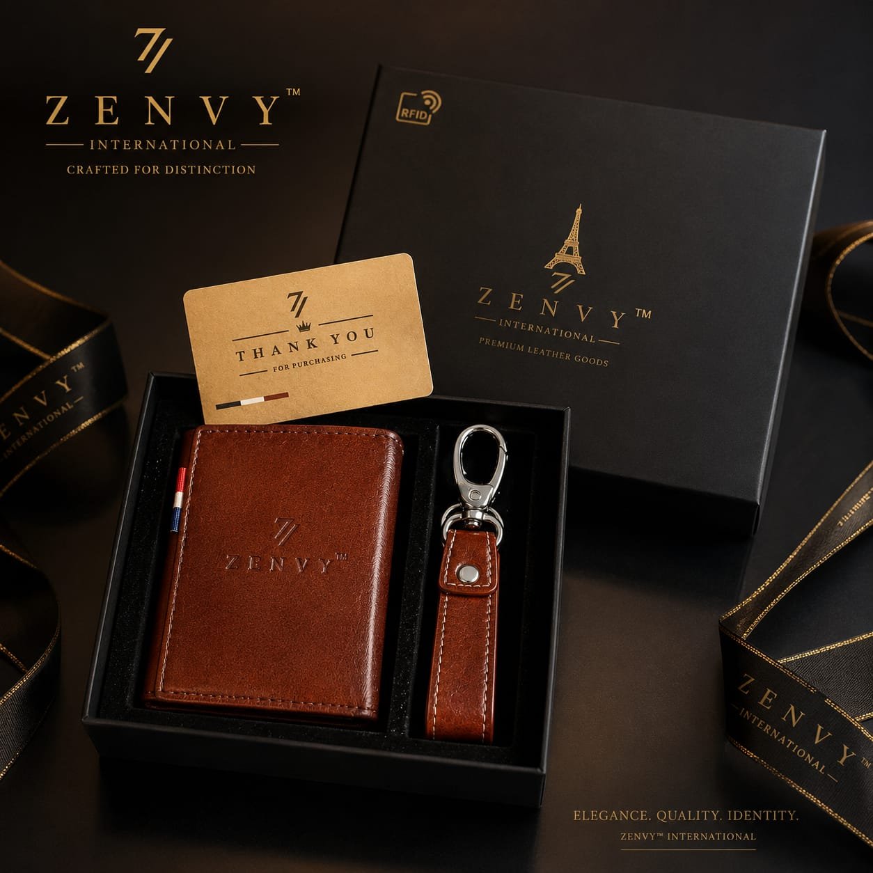 Reddish Brown Leather Wallet